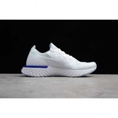 Nike Epic React Flyknit Beyaz / Mavi Koşu Ayakkabısı Türkiye - AHUDRW6B